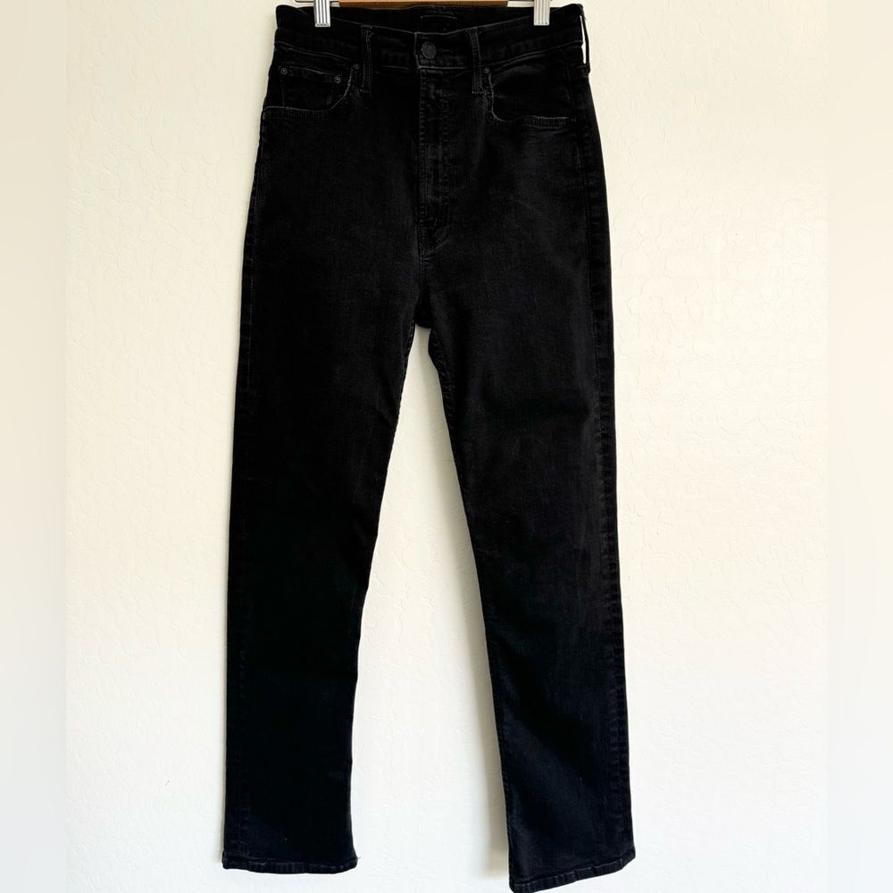 Mother High Wasted Rider Ankle Jeans 26 Not Guilty Black Stretch Denim - Picture 2 of 13